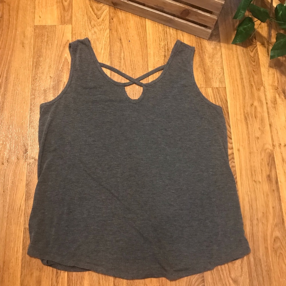 Tank Top V Neck with crisscross detail